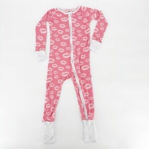 Little Sleepies Pink Kisses Bamboo Zippy Sleeper